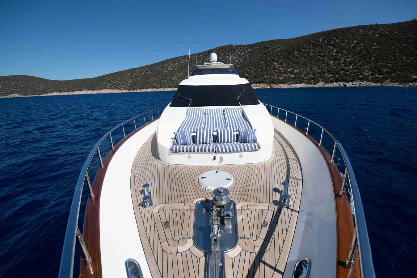 a boat on the water aboard STOLI Yacht for Sale