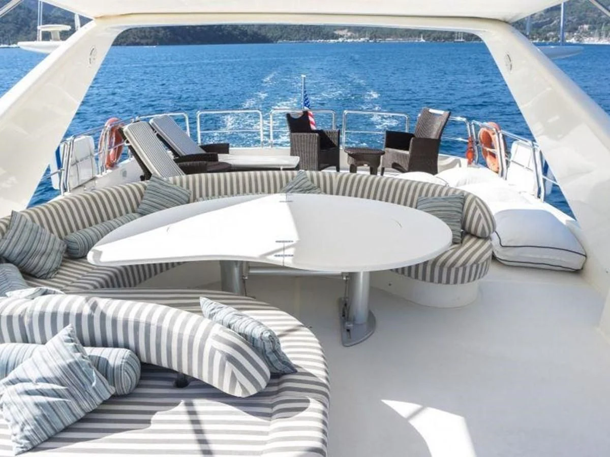 a boat on the water aboard STOLI Yacht for Sale
