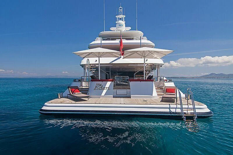 a boat in the water aboard MY EDEN Yacht for Sale