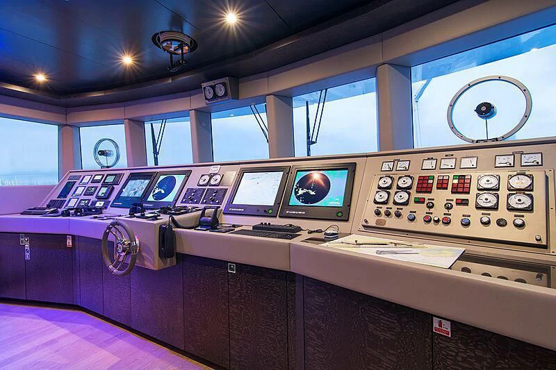 a control panel of an airplane aboard MY EDEN Yacht for Sale