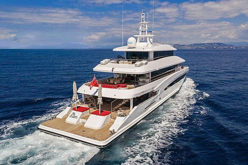 a boat on the water aboard MY EDEN Yacht for Sale