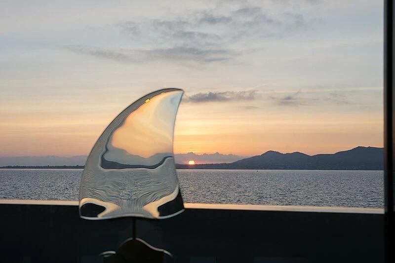 a shoe on a dock aboard MY EDEN Yacht for Sale