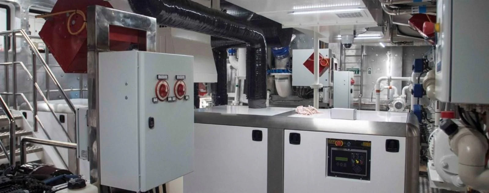 a laboratory with equipment aboard OCEAN KING 130 Yacht for Sale