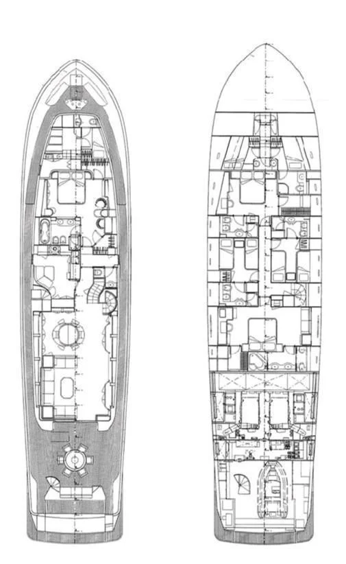 a pair of snowboards aboard IMAGINE Yacht for Charter
