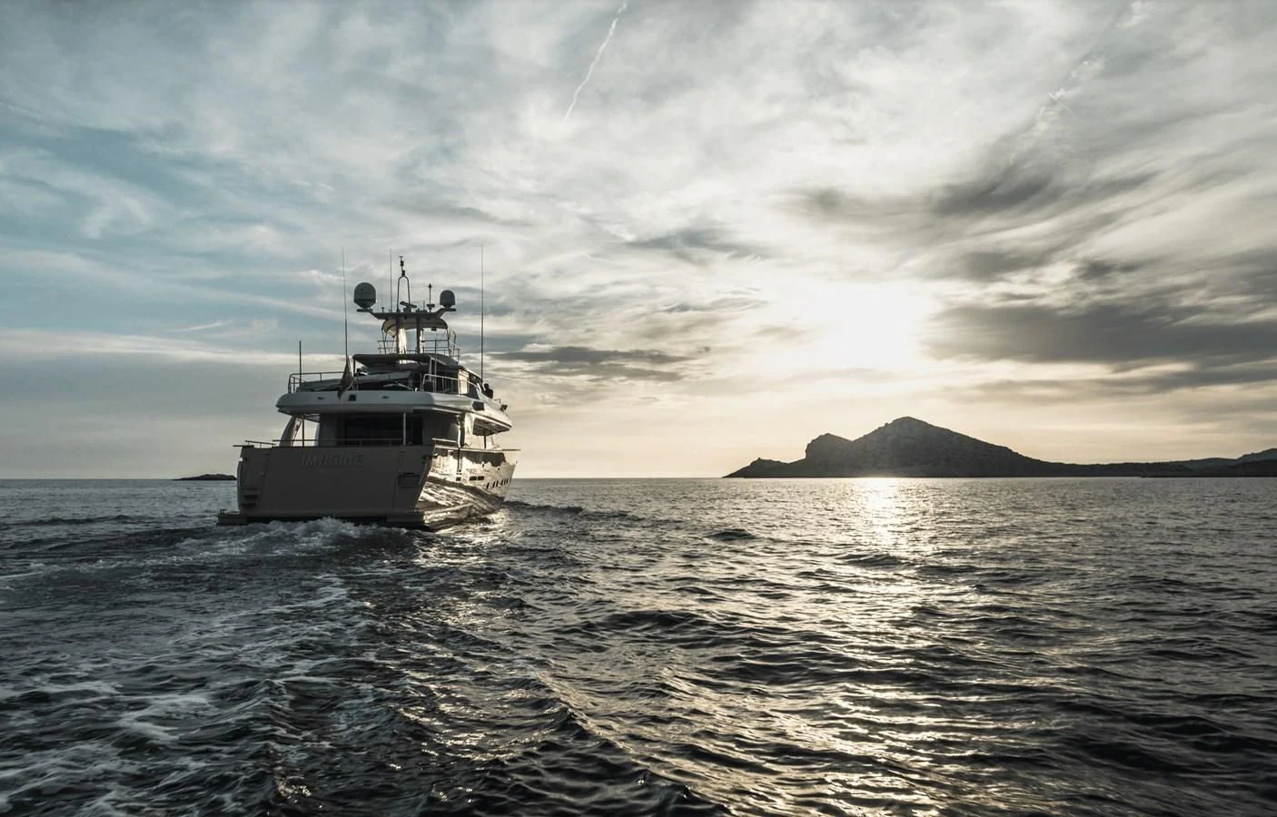 a boat in the water aboard IMAGINE Yacht for Charter