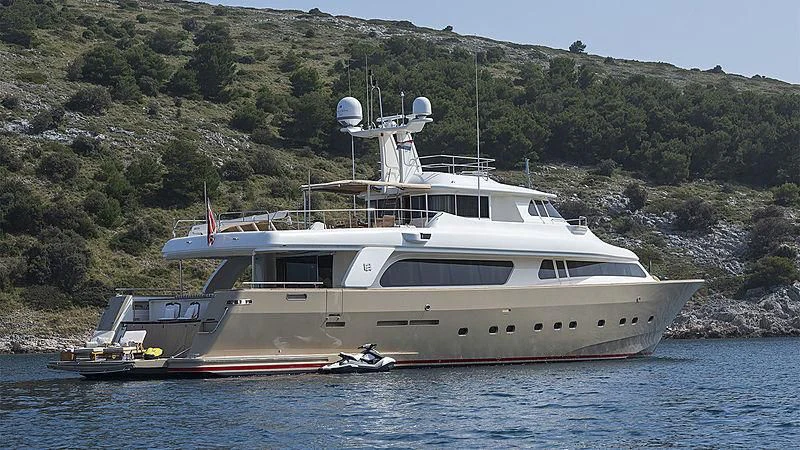 a boat in the water aboard IMAGINE Yacht for Charter