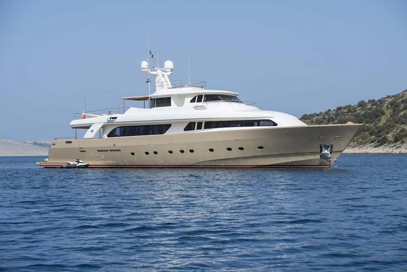 a boat in the water aboard IMAGINE Yacht for Charter