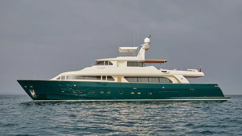 a boat in the water aboard IMAGINE Yacht for Charter