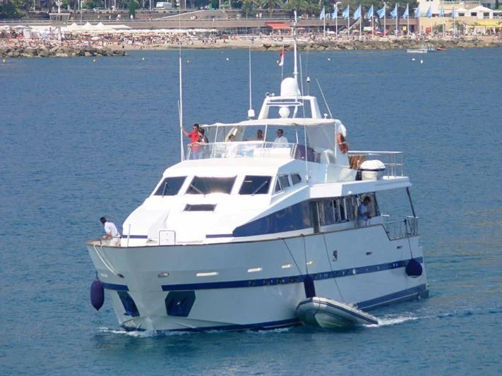 a boat on the water aboard AZURE RHAPSODY Yacht for Sale
