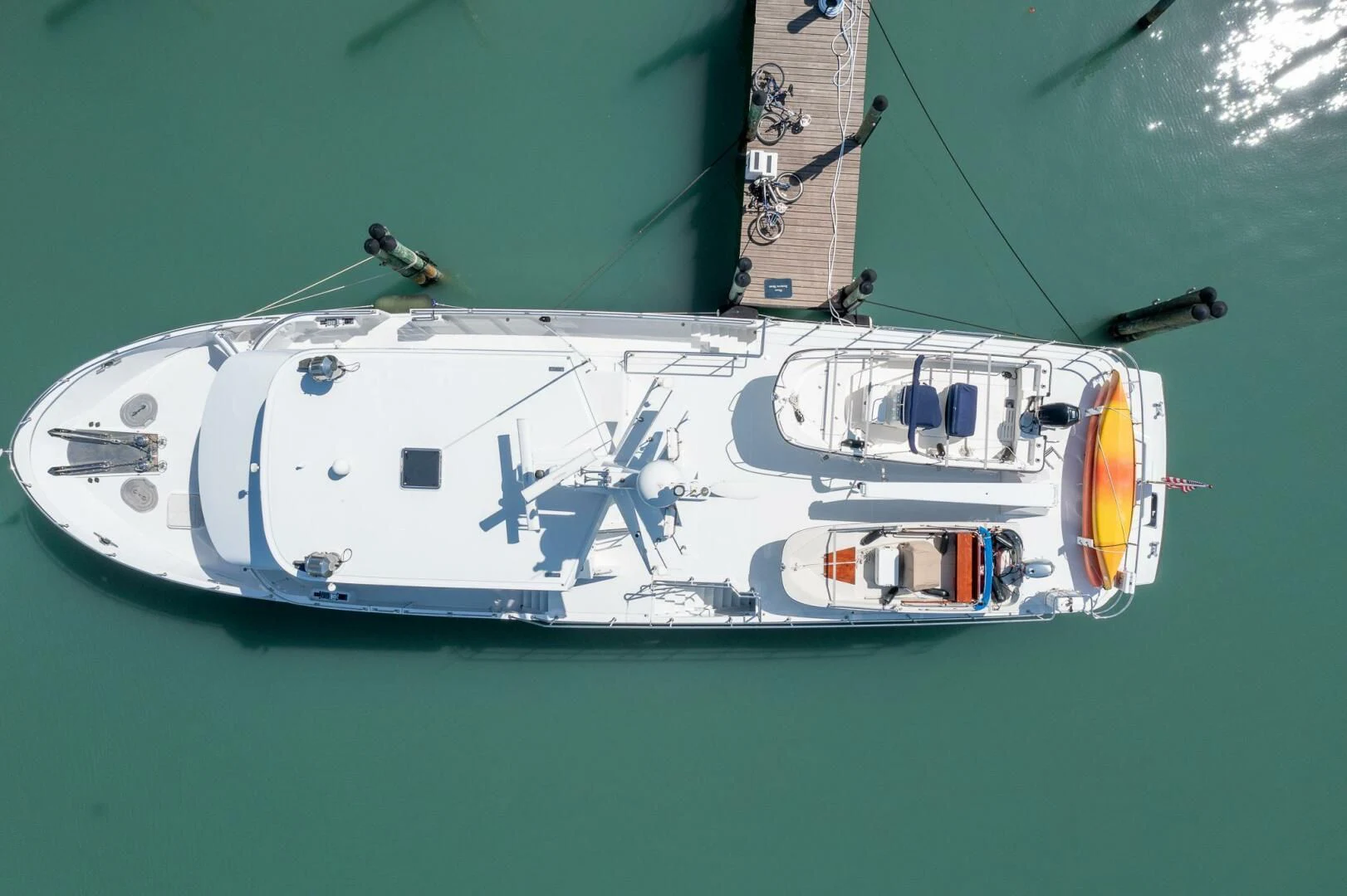 a space ship in the water aboard IIWII Yacht for Sale