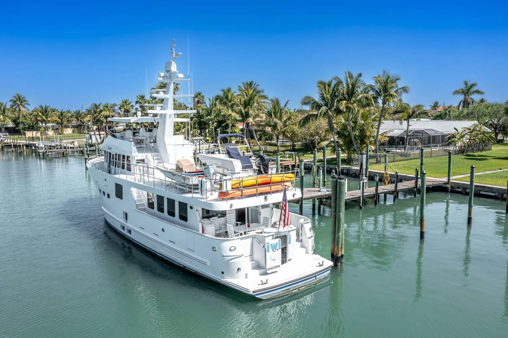 a boat in the water aboard IIWII Yacht for Sale