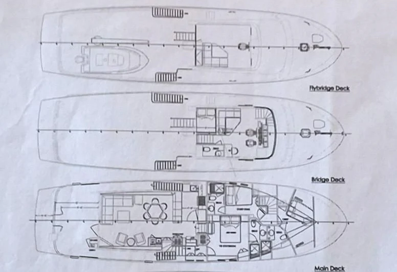 diagram aboard IIWII Yacht for Sale