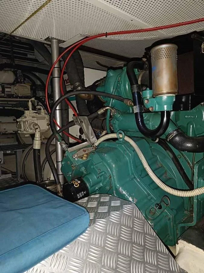 a close-up of a machine aboard PLUM Yacht for Sale