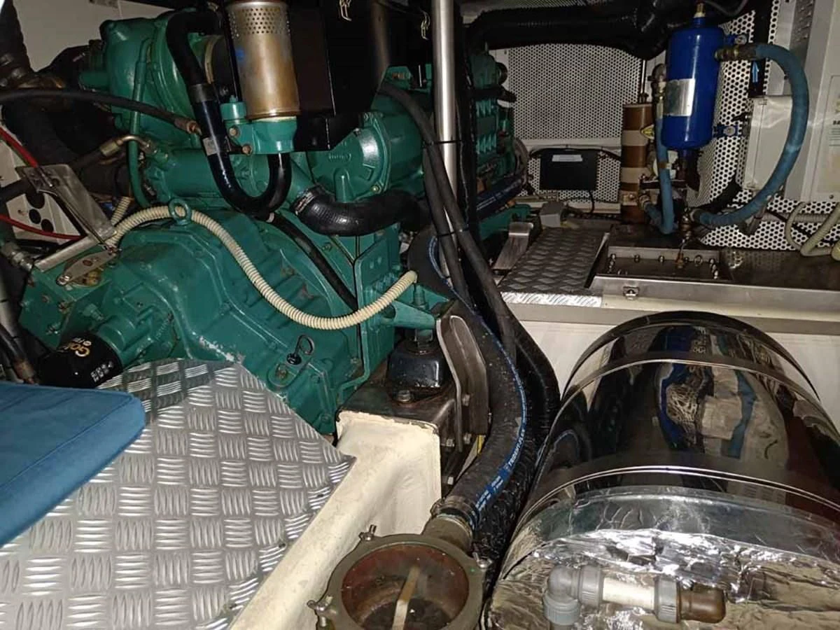 close-up of a machine aboard PLUM Yacht for Sale