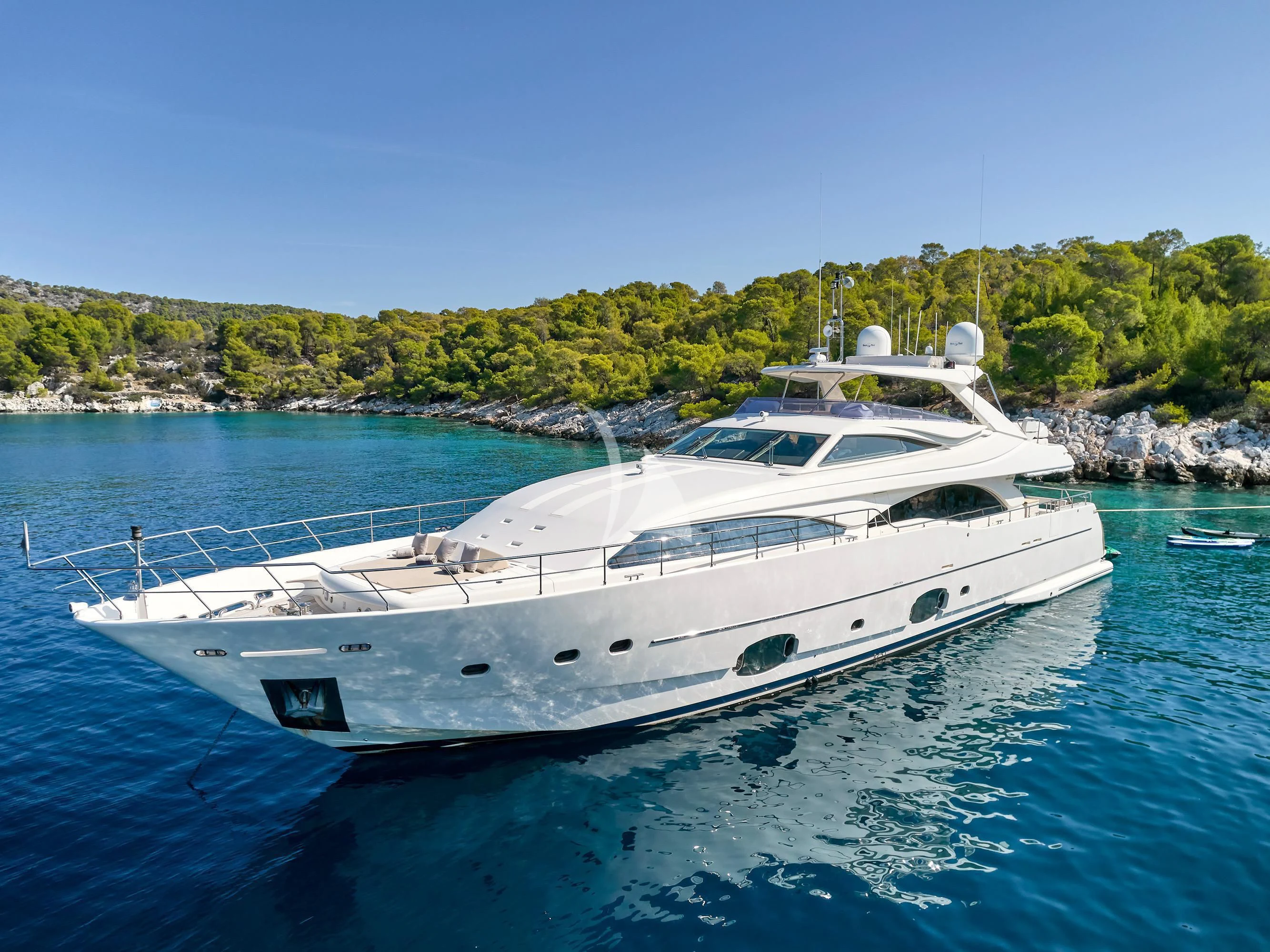 a white yacht in the water aboard PAREAKKI Yacht for Sale