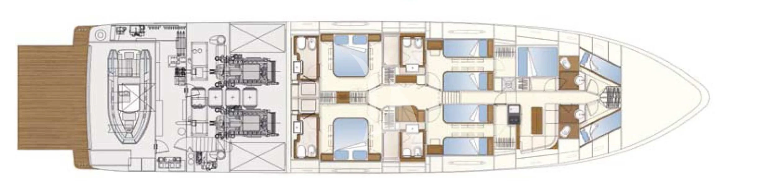 a drawing of a building aboard PAREAKKI Yacht for Sale