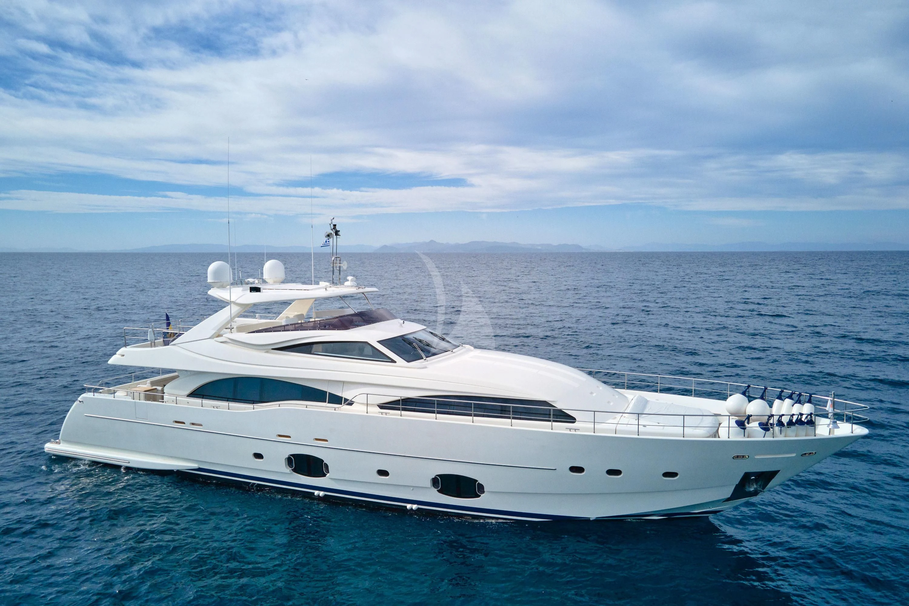 a white yacht in the water aboard PAREAKKI Yacht for Sale