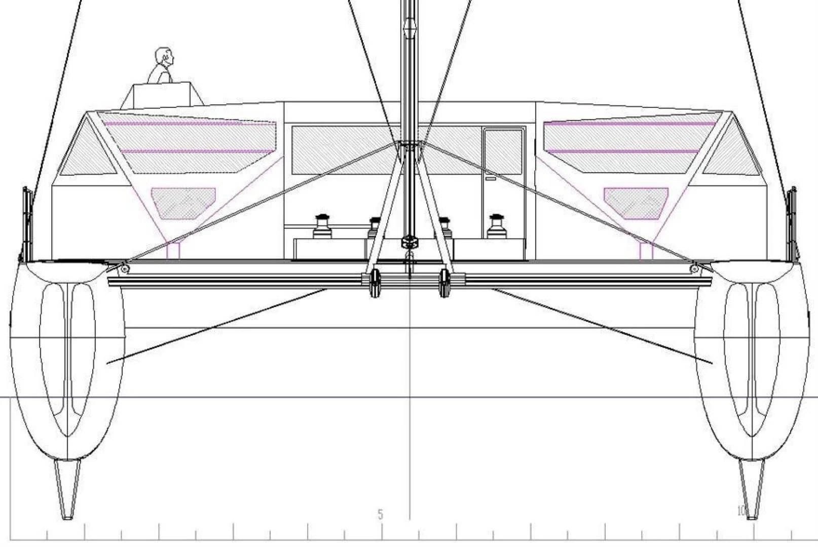 diagram aboard HELICAT RED Yacht for Sale
