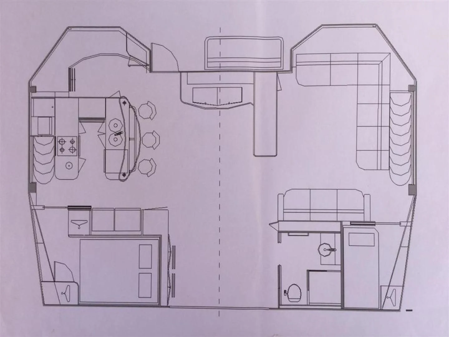 diagram, engineering drawing aboard HELICAT RED Yacht for Sale