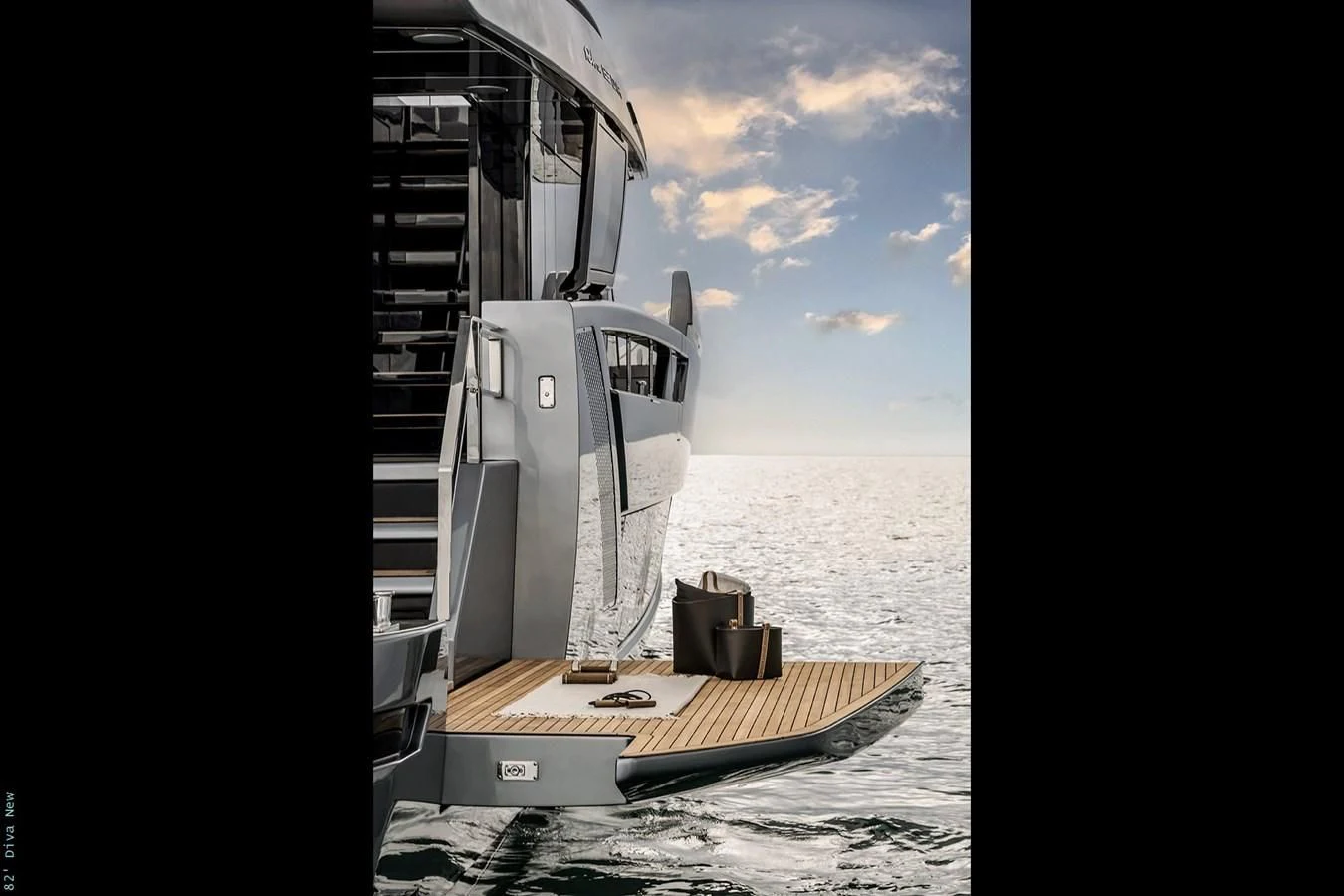 a space shuttle on a launch pad aboard RIVA 82 DIVA Yacht for Sale