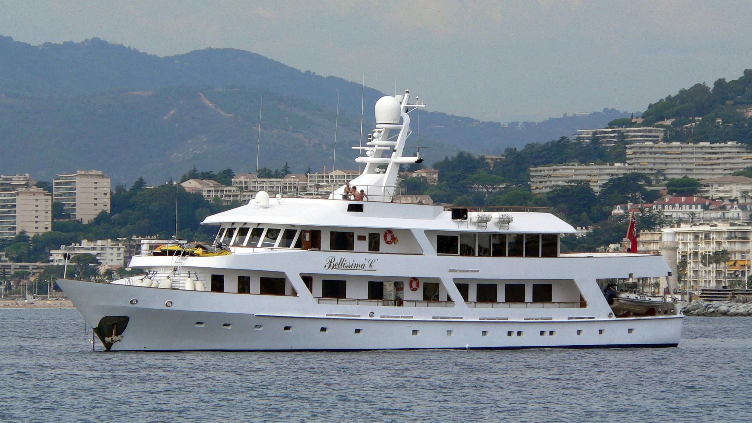 a white boat on the water aboard PASSION Yacht for Sale