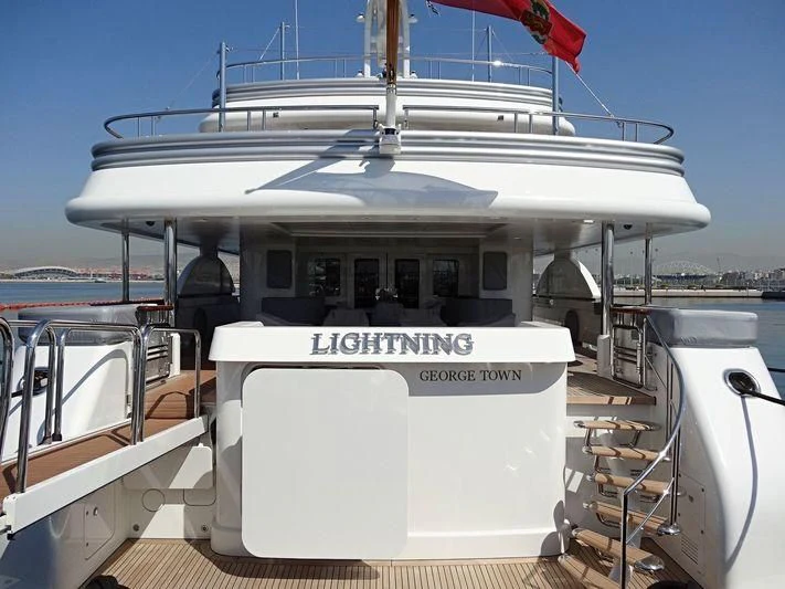 a boat on the water aboard LIGHTNING Yacht for Sale