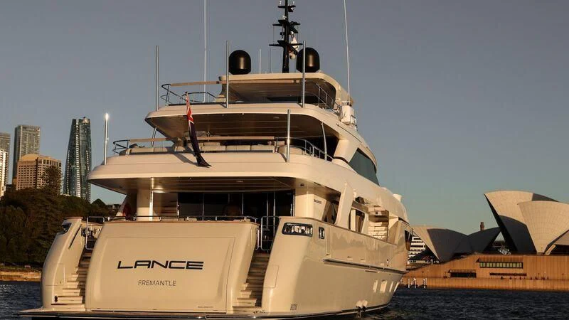 a boat in the water aboard LANCE Yacht for Sale