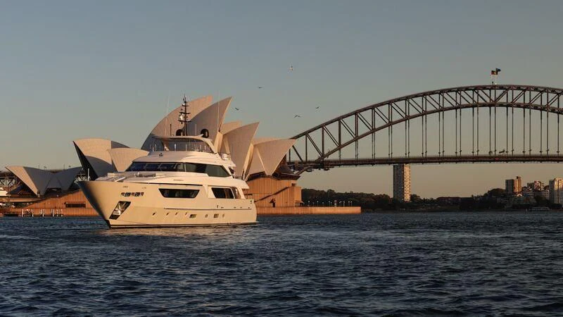 a boat in the water aboard LANCE Yacht for Sale