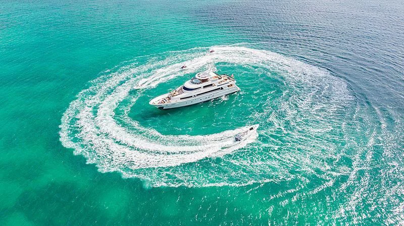 a boat in the ocean aboard JESTSTREAM Yacht for Sale