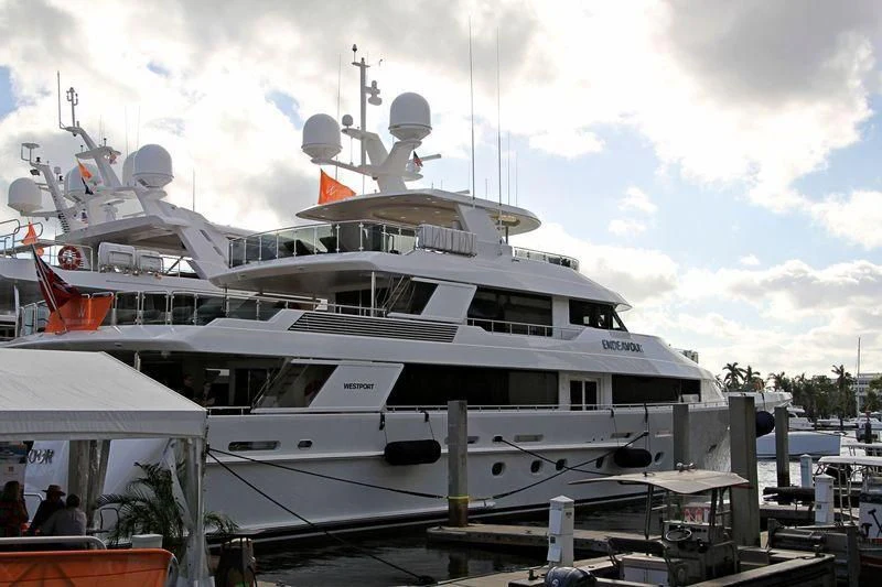 a large white yacht aboard JESTSTREAM Yacht for Sale