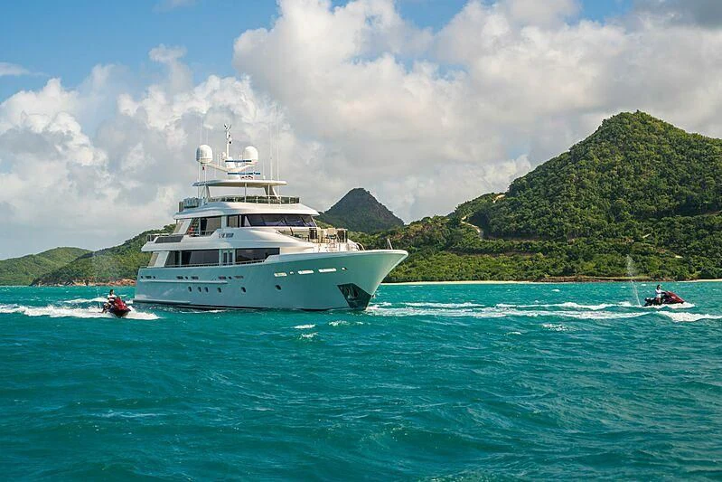 a boat in the water aboard JESTSTREAM Yacht for Sale