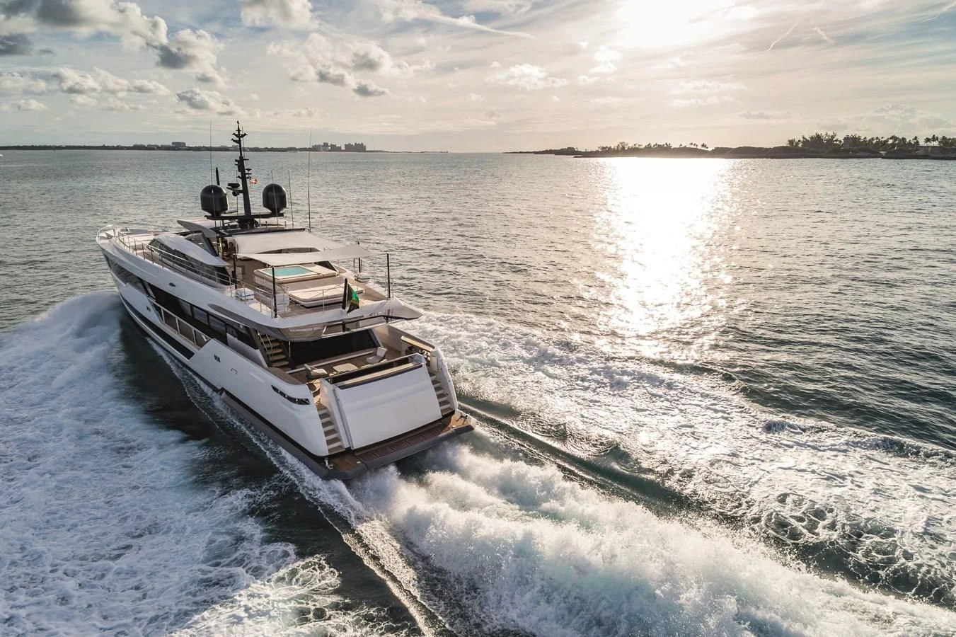 a boat on the water aboard NEVER BLUE Yacht for Sale