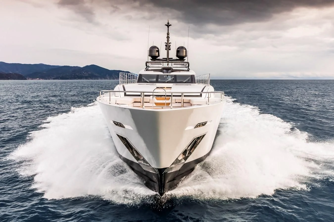 a ship on the water aboard NEVER BLUE Yacht for Sale