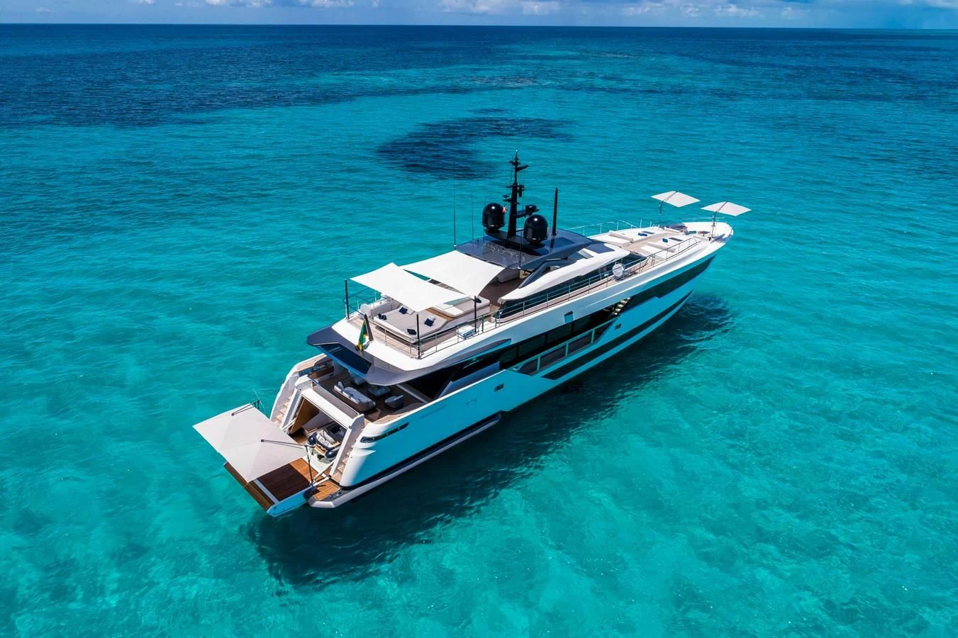 a boat in the water aboard NEVER BLUE Yacht for Sale