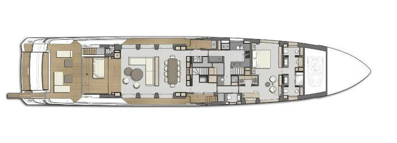 diagram aboard NEVER BLUE Yacht for Sale