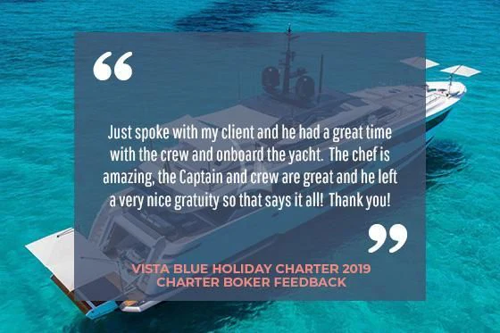 a ship in the water aboard NEVER BLUE Yacht for Sale