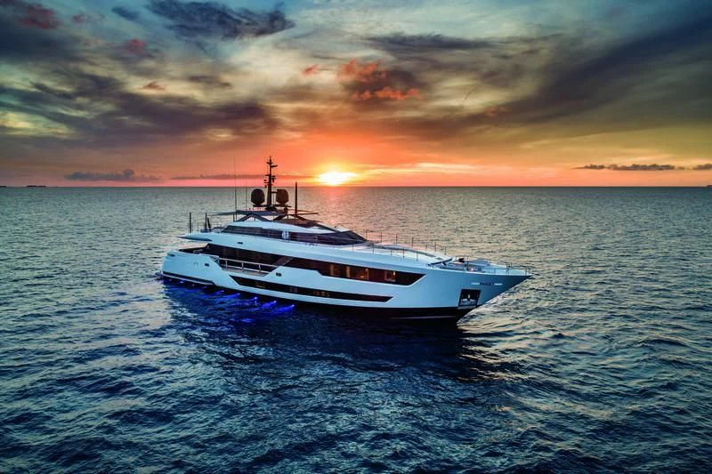 a boat in the water aboard NEVER BLUE Yacht for Sale