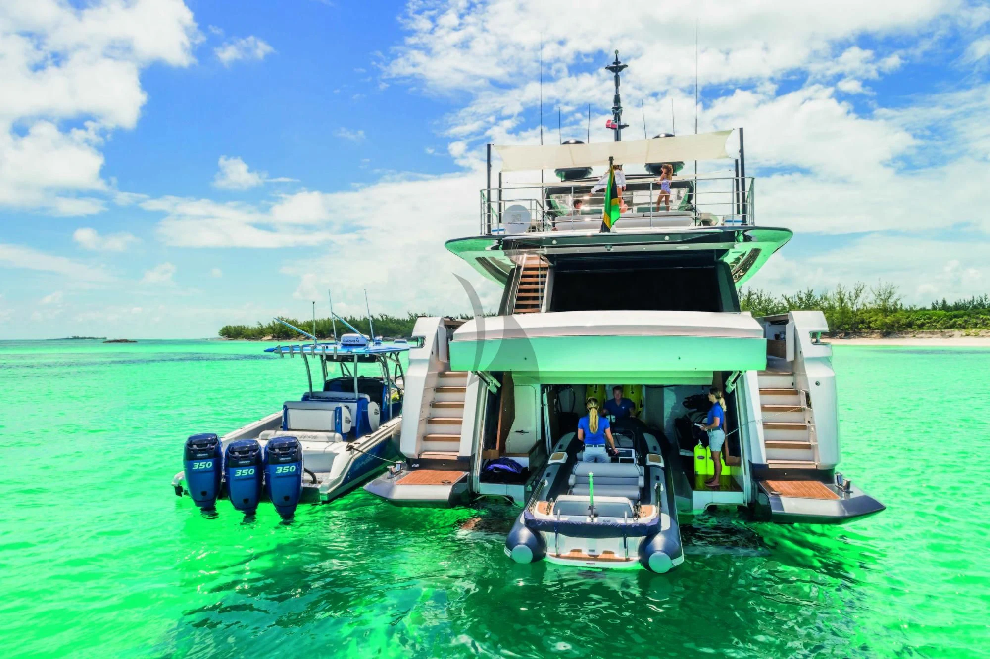 a boat on the water aboard NEVER BLUE Yacht for Sale