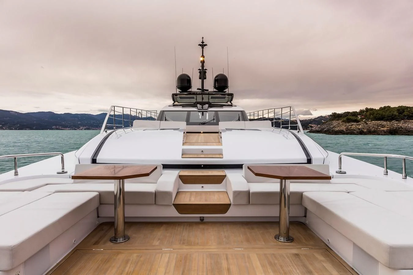 a boat on a dock aboard NEVER BLUE Yacht for Sale