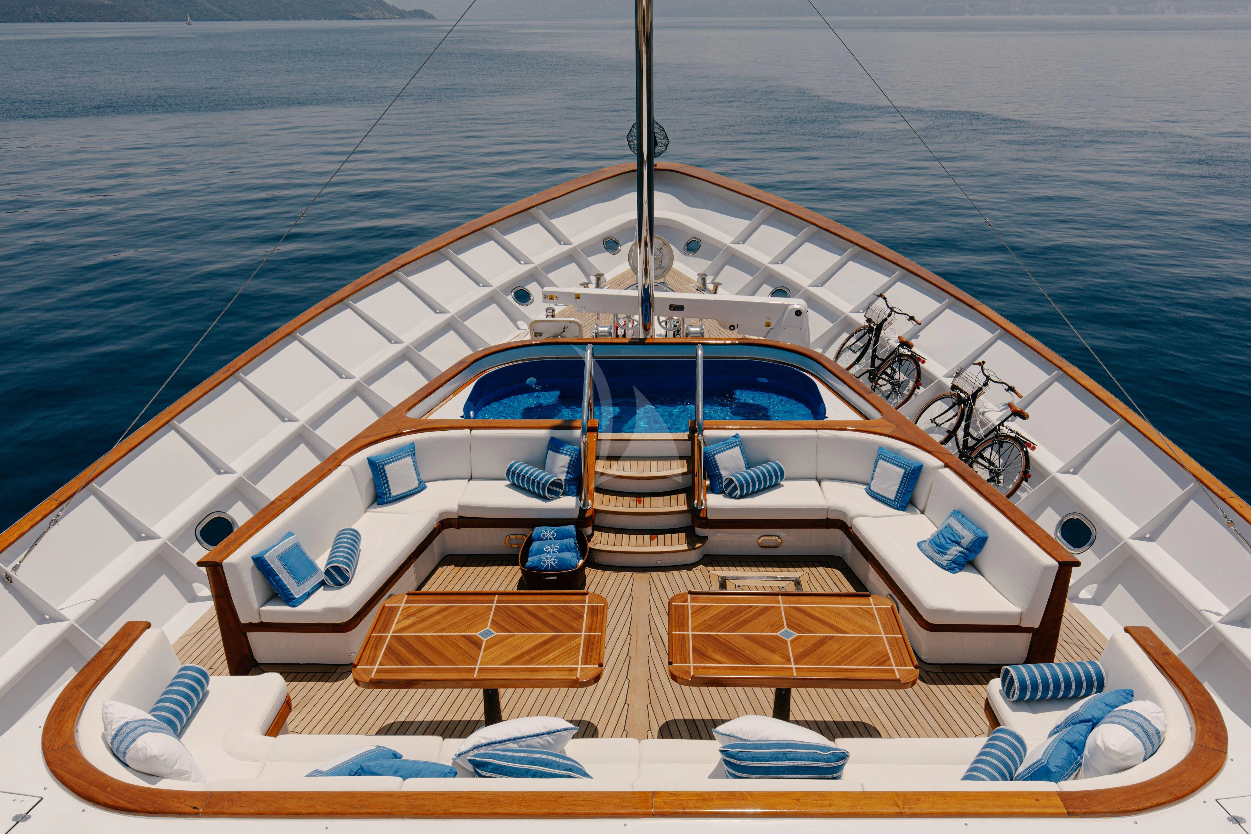 a boat on the water aboard ITOTO Yacht for Charter