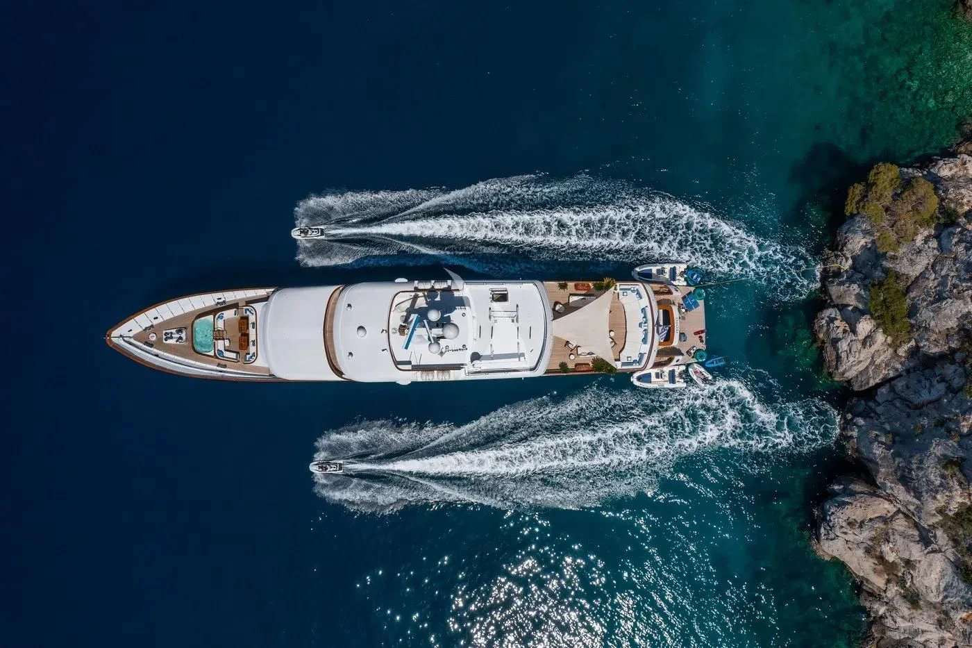 a boat on the water aboard ITOTO Yacht for Charter