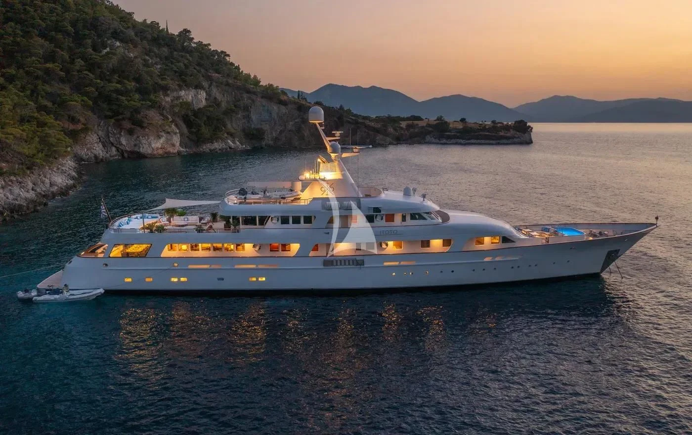 a boat on the water aboard ITOTO Yacht for Charter