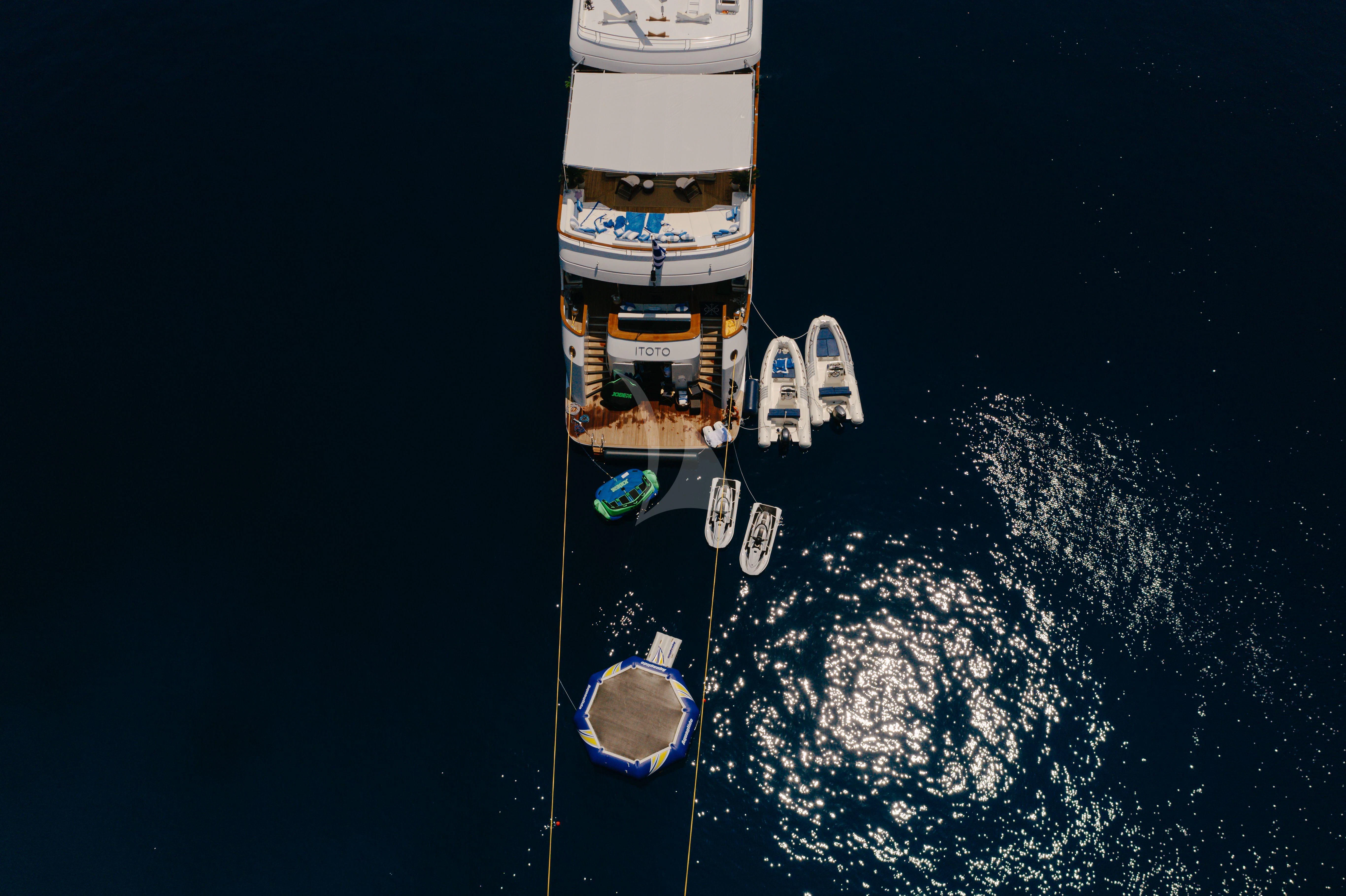 a satellite in space aboard ITOTO Yacht for Charter