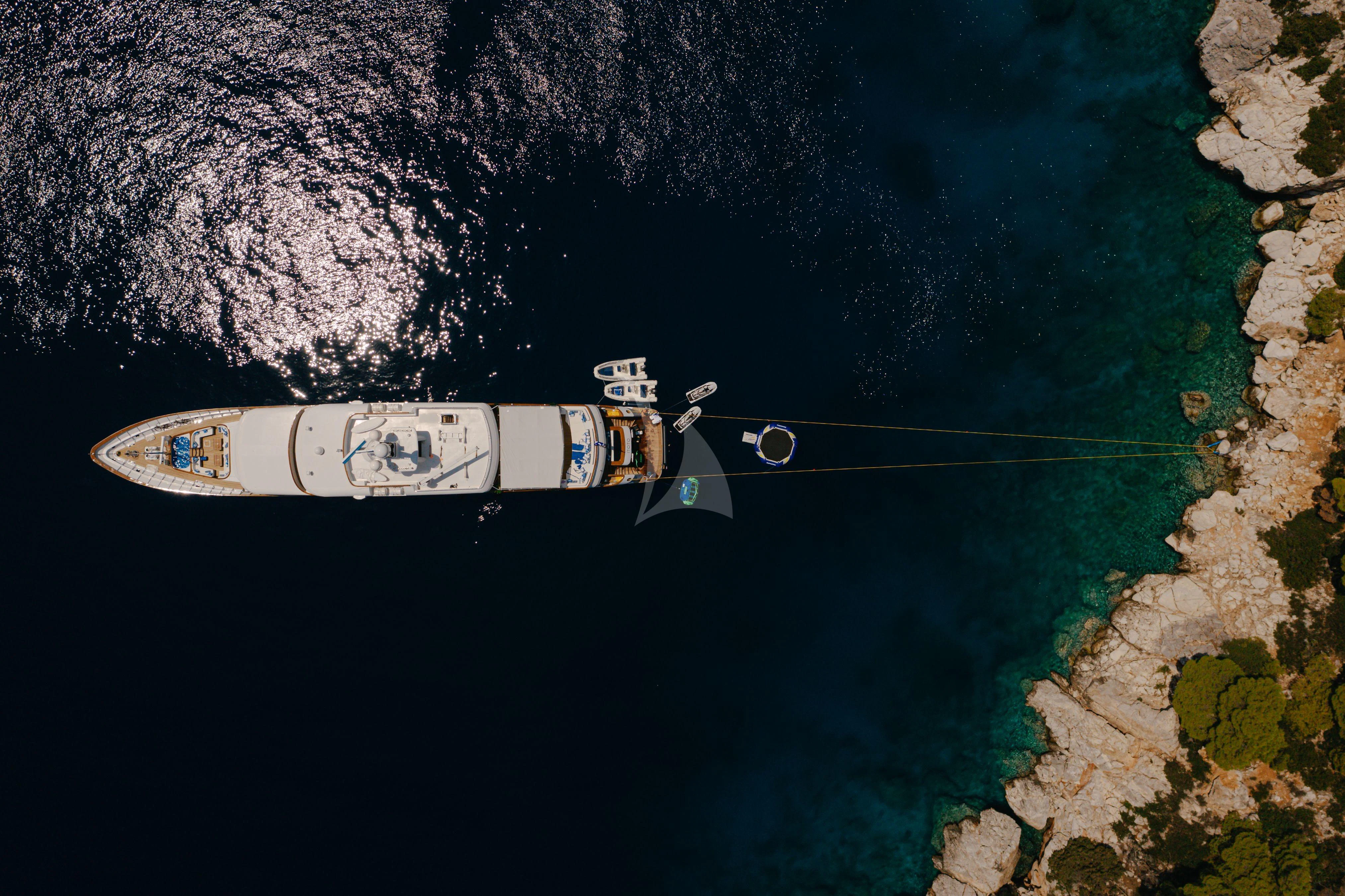 a boat in the water aboard ITOTO Yacht for Charter