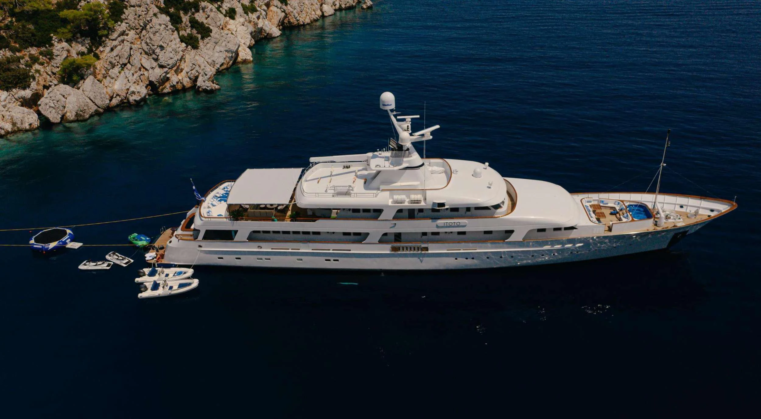 a boat on the water aboard ITOTO Yacht for Charter