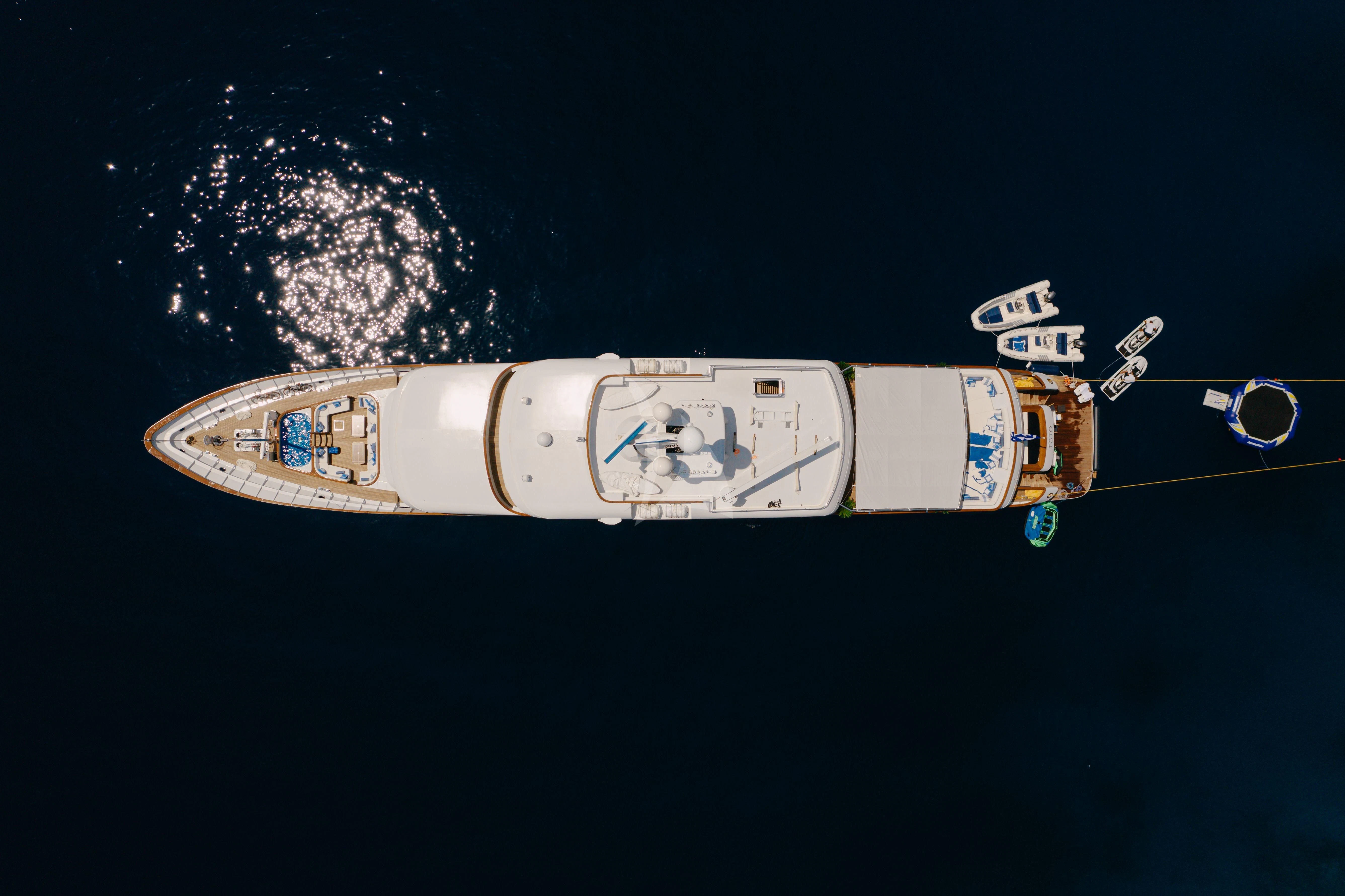 a space ship in space aboard ITOTO Yacht for Charter