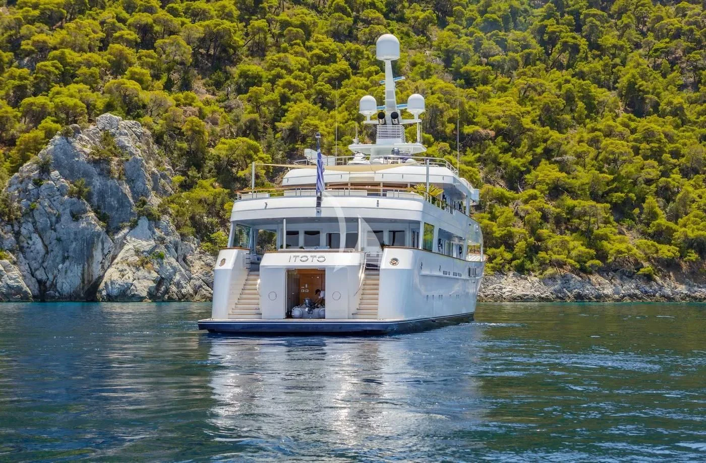 a boat on the water aboard ITOTO Yacht for Charter