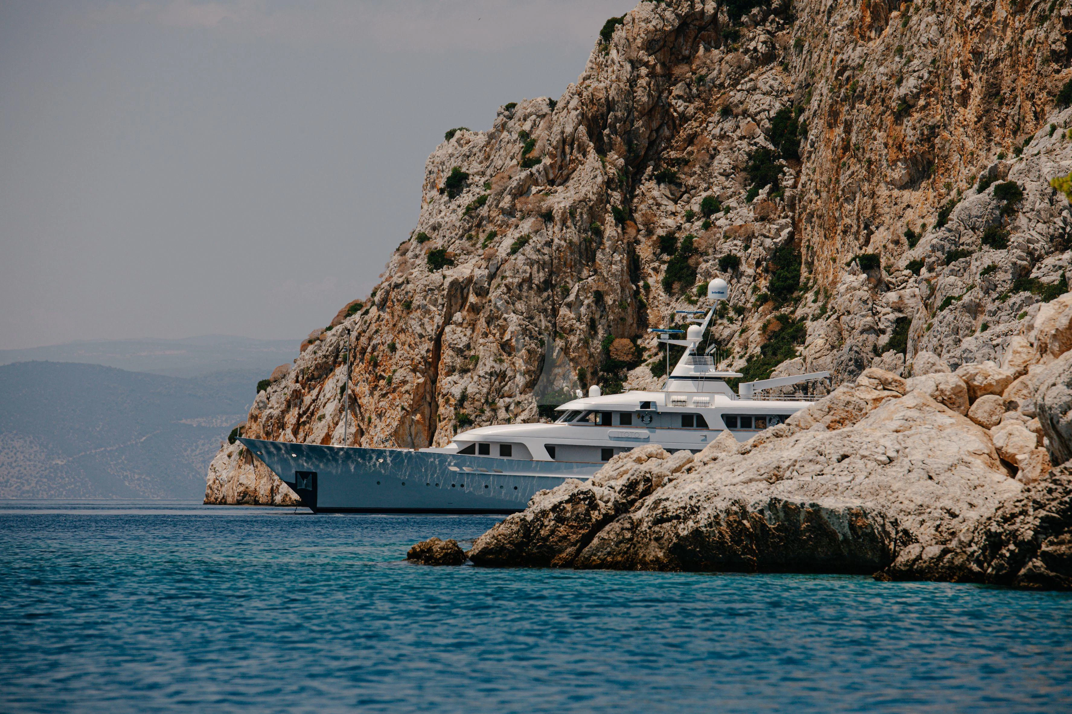 a boat on a body of water aboard ITOTO Yacht for Charter