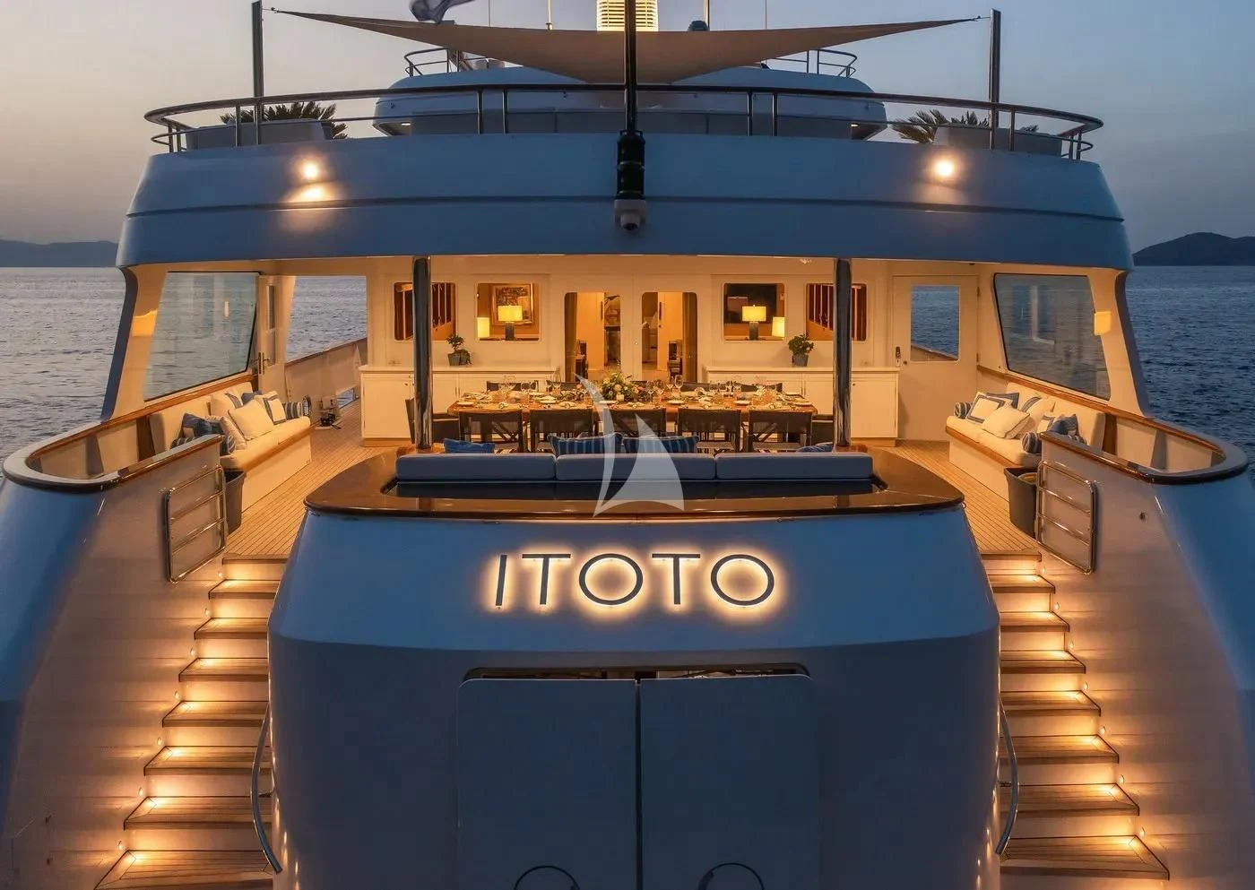 a boat on the water aboard ITOTO Yacht for Charter