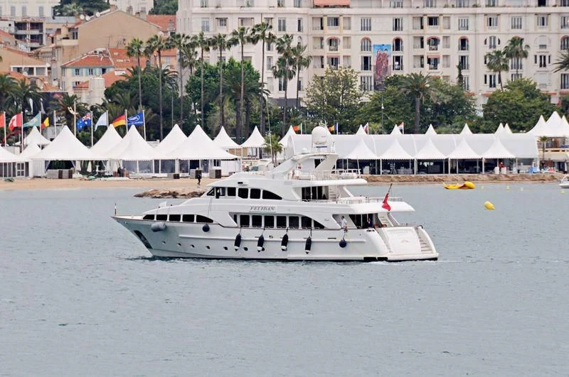 a boat on the water aboard GALLUS Yacht for Sale